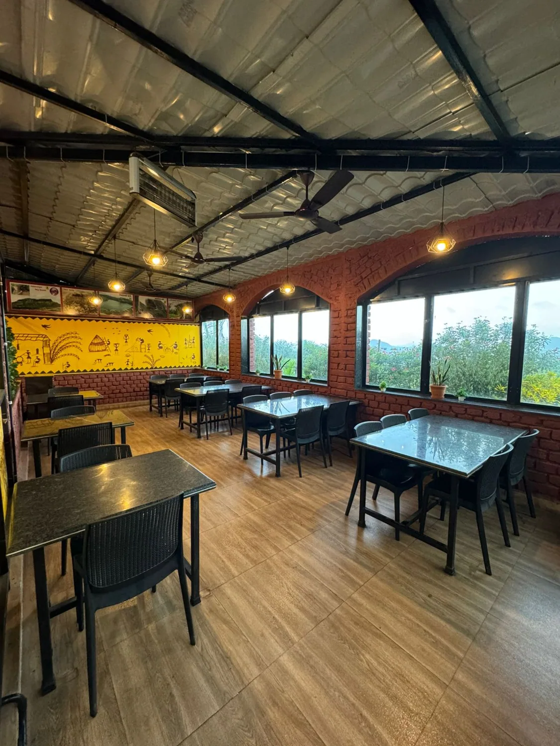 Indoor Dining at Mamache Gav, Lenyadri