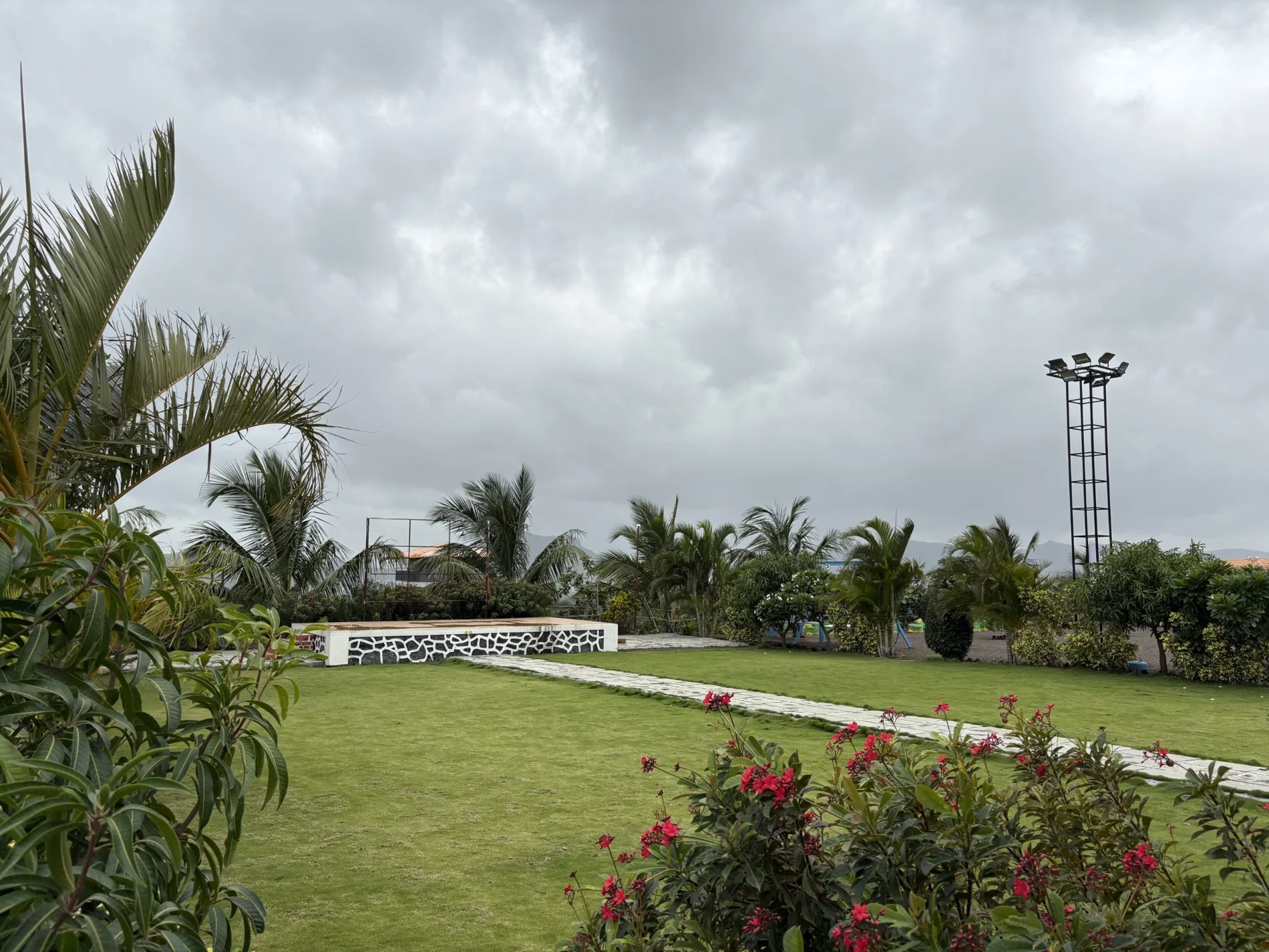 Landscaped Lawn at Mamache Gav, Lenyadri