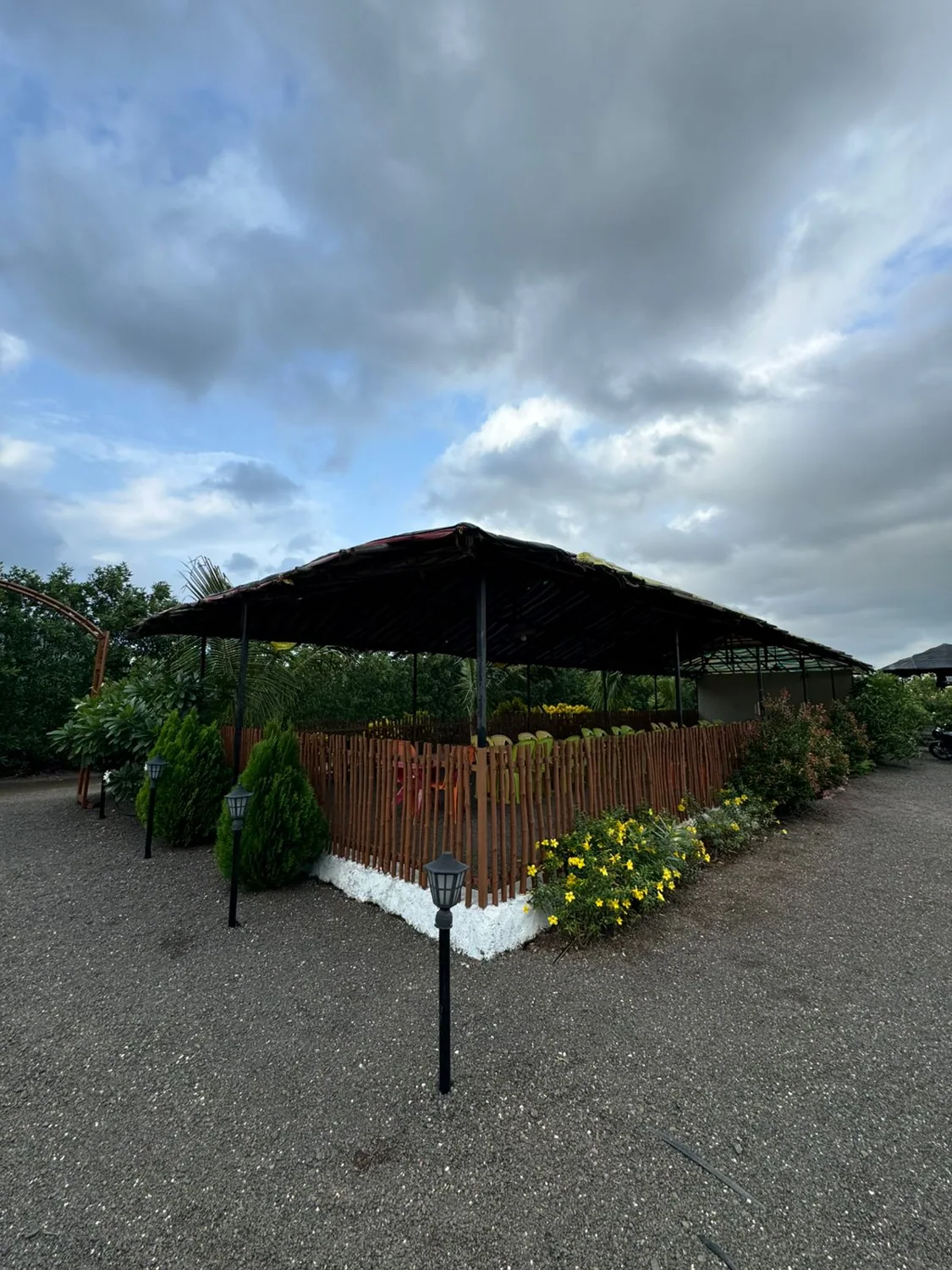 Outdoor Pavilion at Mamache Gav, Lenyadri
