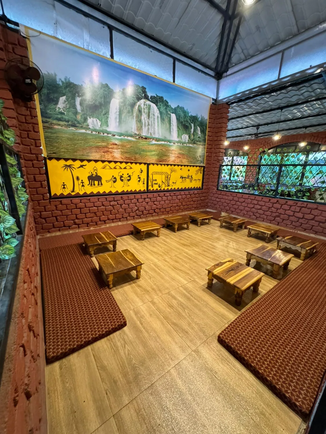 Traditional Seating at Mamache Gav, Lenyadri
